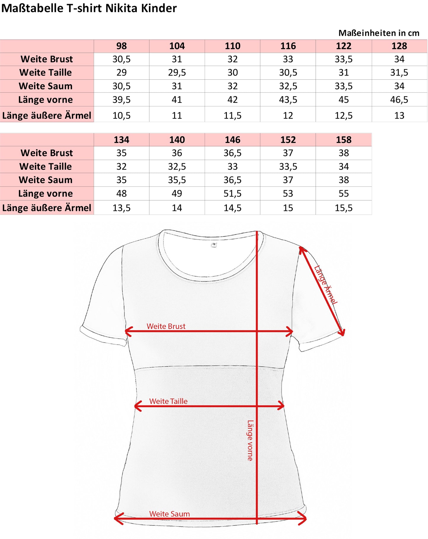 Kinder Shirt Nikita in rosa beige flieder kawaii aesthetic | basic aus Baumwolle für Sport & Freizeit