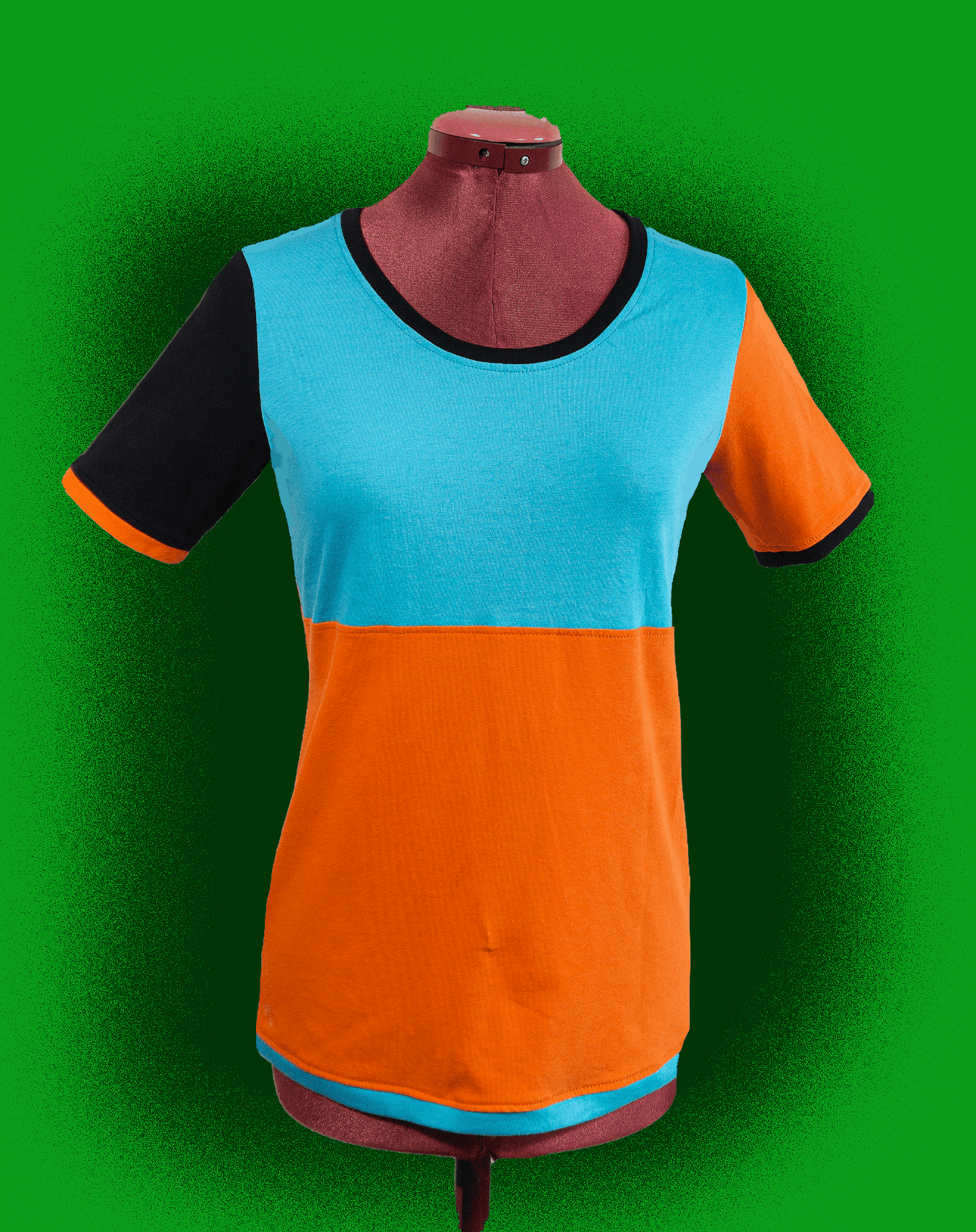Plastron shirt ladies Tenshi jersey + cotton body olive black wine red sizes 34-46