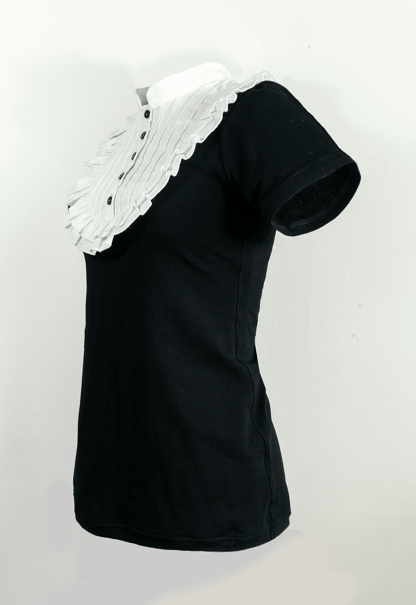 Plastron shirt ladies Tenshi jersey + cotton body olive black wine red sizes 34-46