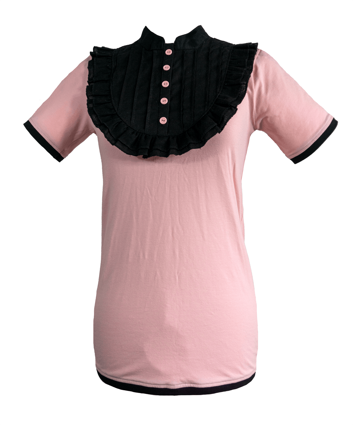Plastron shirt ladies Tenshi jersey + cotton body olive black wine red sizes 34-46