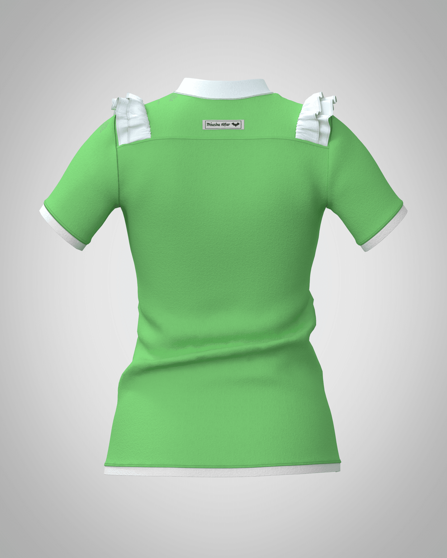 Plastron shirt ladies Tenshi jersey + cotton body olive black wine red sizes 34-46