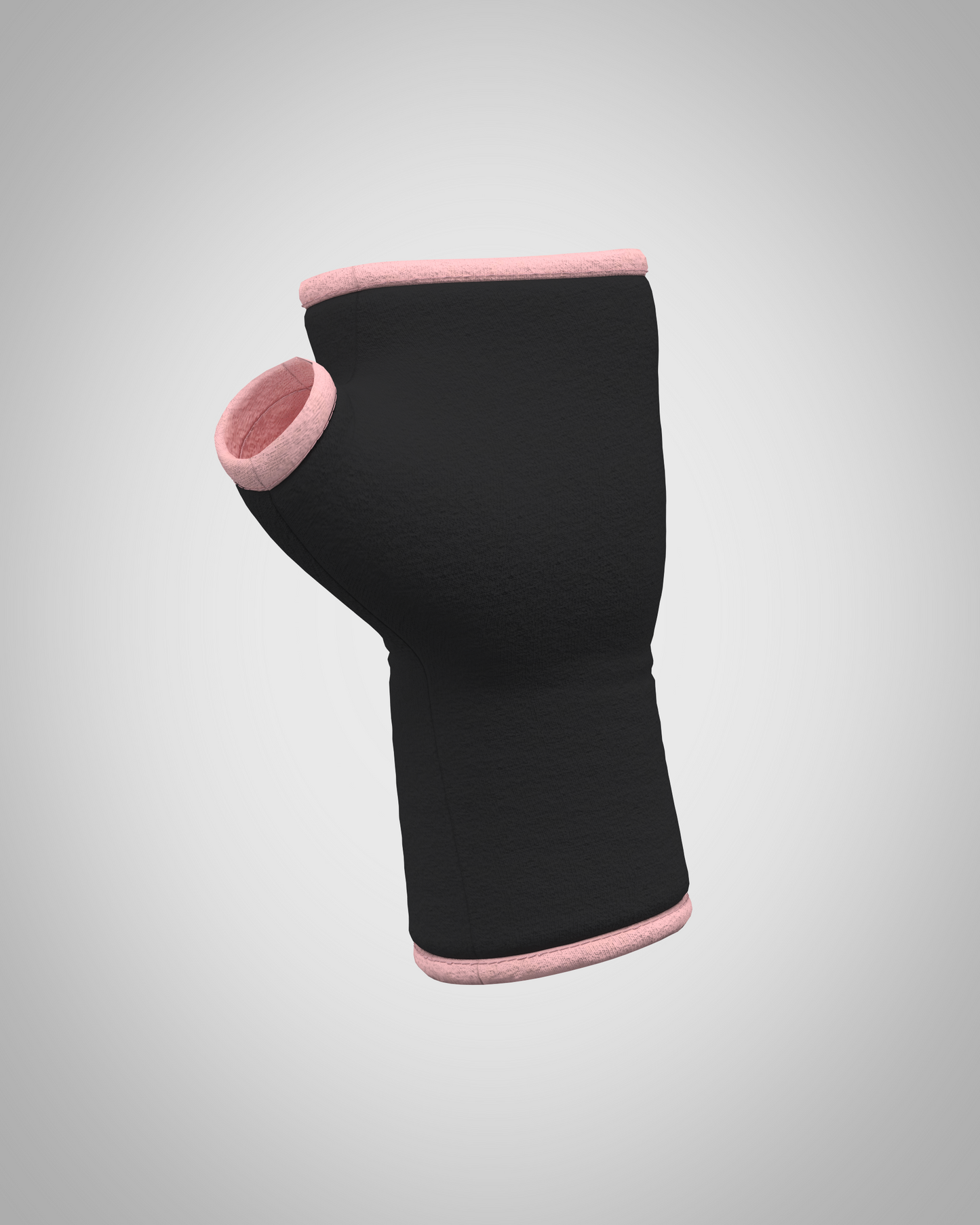 Pulswärmer | Handschuhe fingerlos aus Baumwoll-Jersey in schwarz mit Futter & Paspel