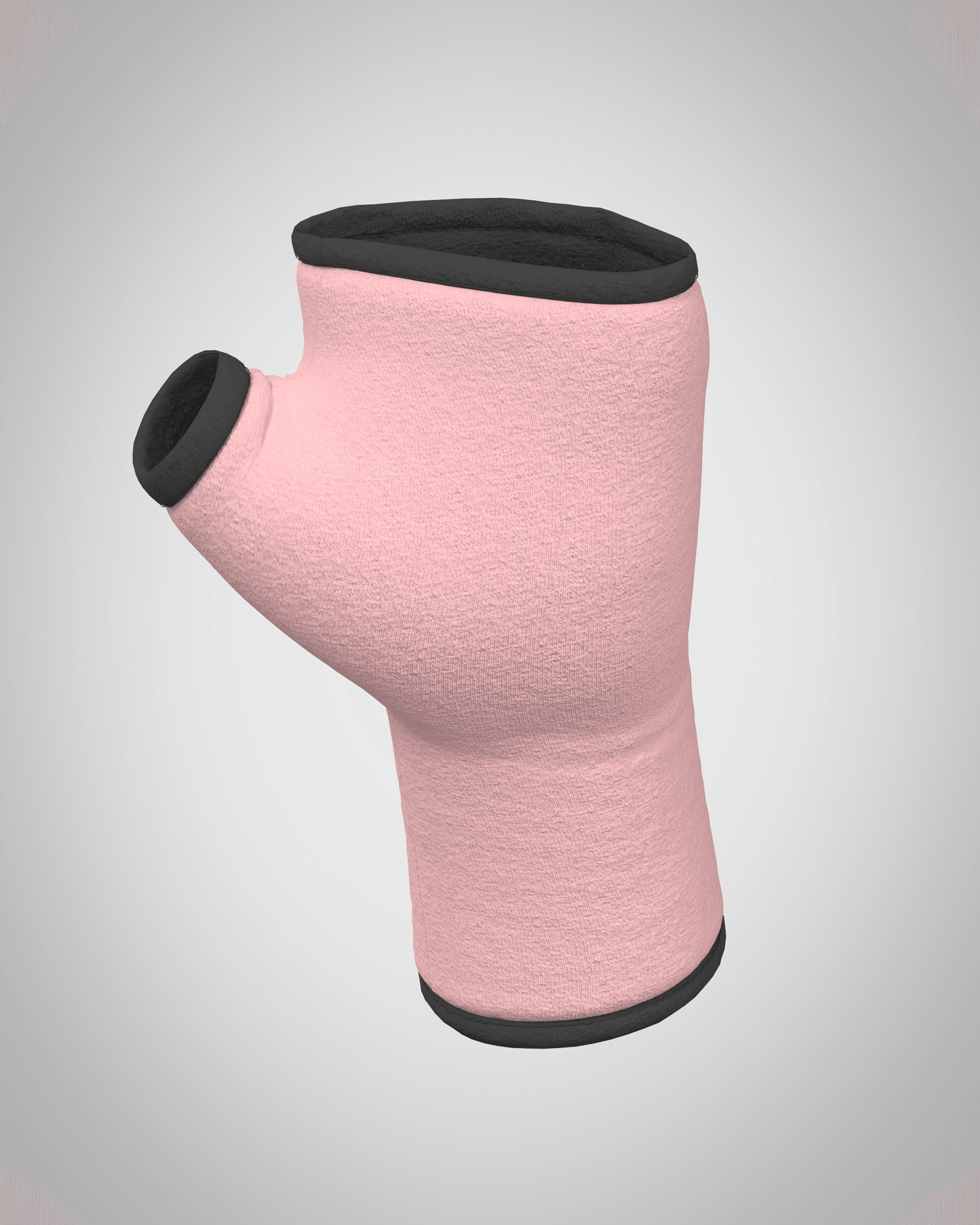 Pulswärmer | Handschuhe fingerlos aus Baumwoll-Jersey in rosa mit Futter & Paspel