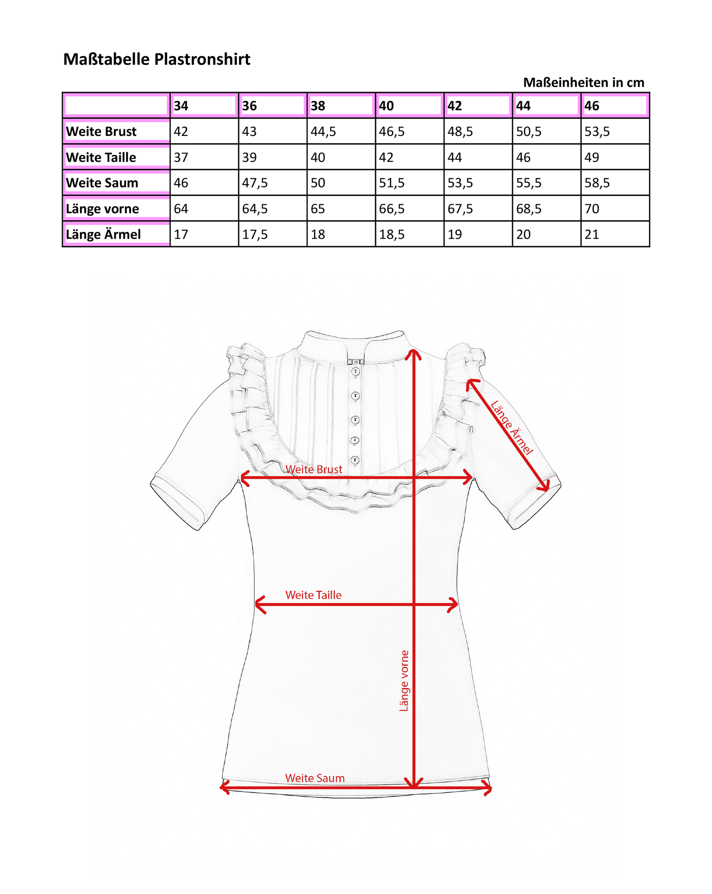 Plastron shirt ladies Tenshi jersey + cotton body olive black wine red sizes 34-46