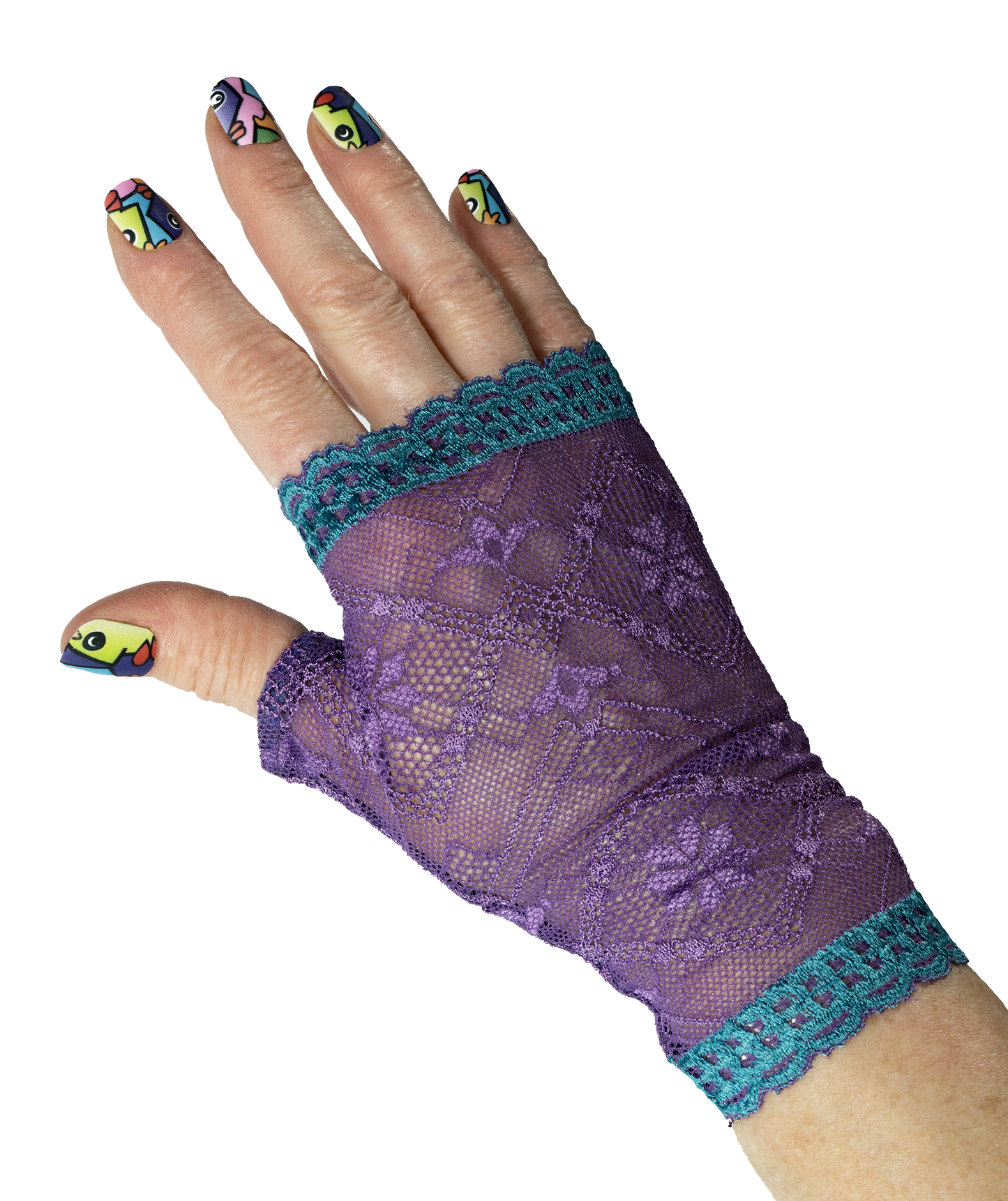 simple fine light wrist warmers gloves fingerless lace gold colored