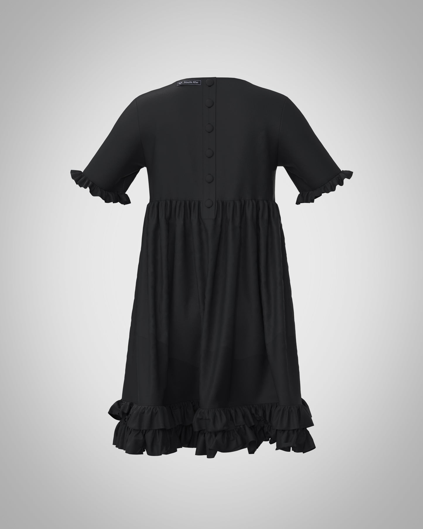 Kinder Kleid Akari schwarz weiß