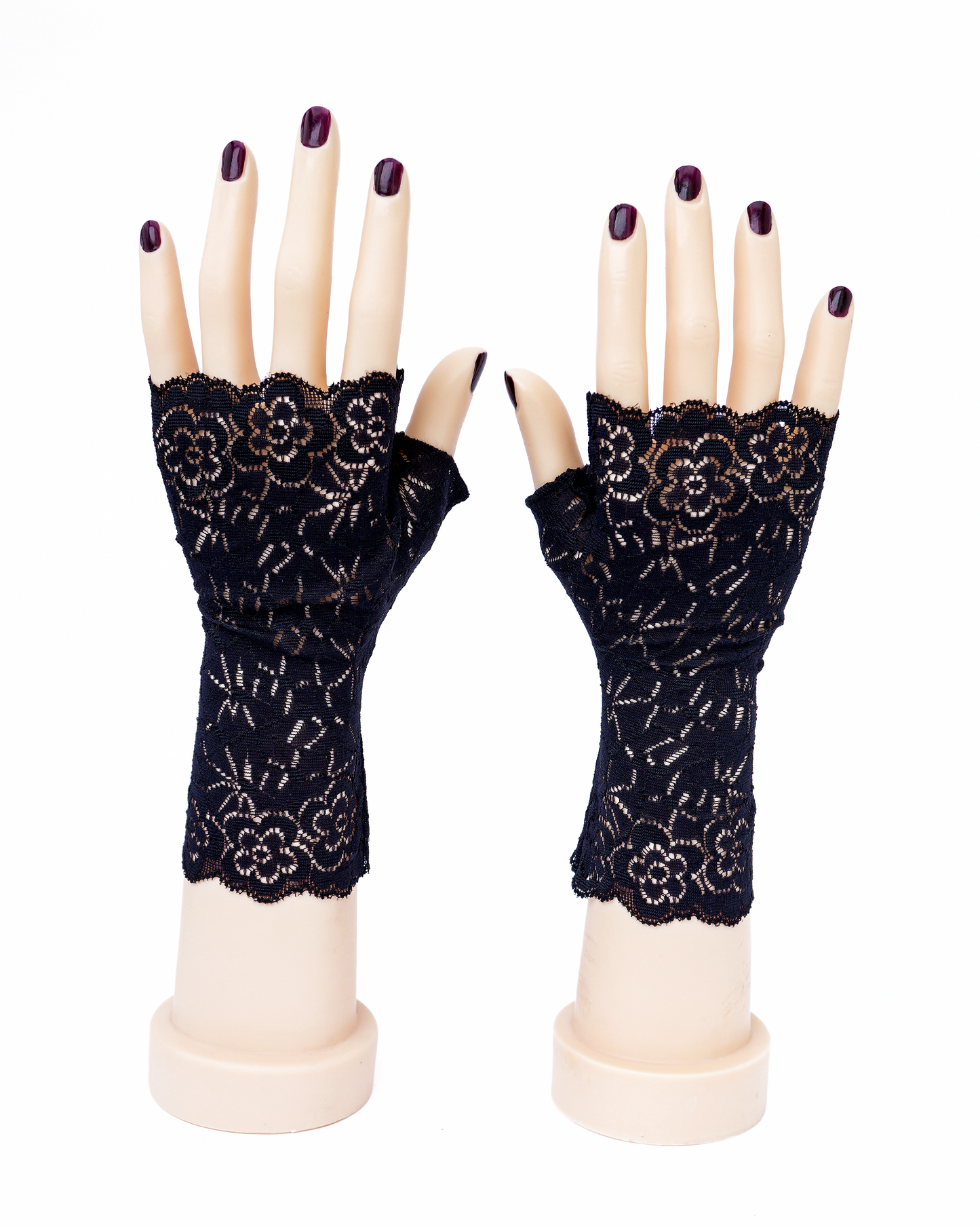 sexy lolita wrist warmers black/pink & bow
