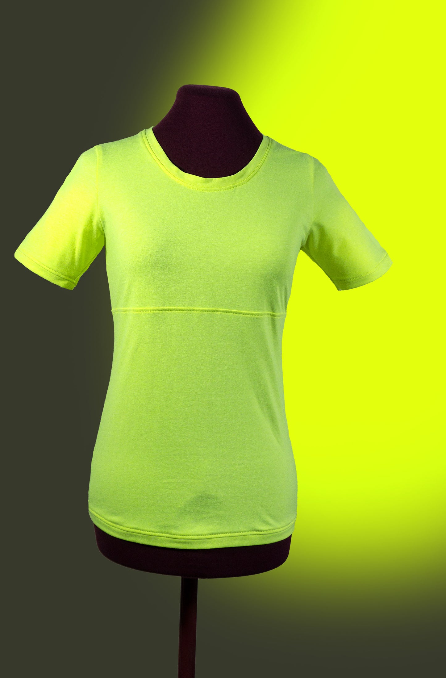 Plastron shirt ladies Tenshi jersey + cotton body olive black wine red sizes 34-46