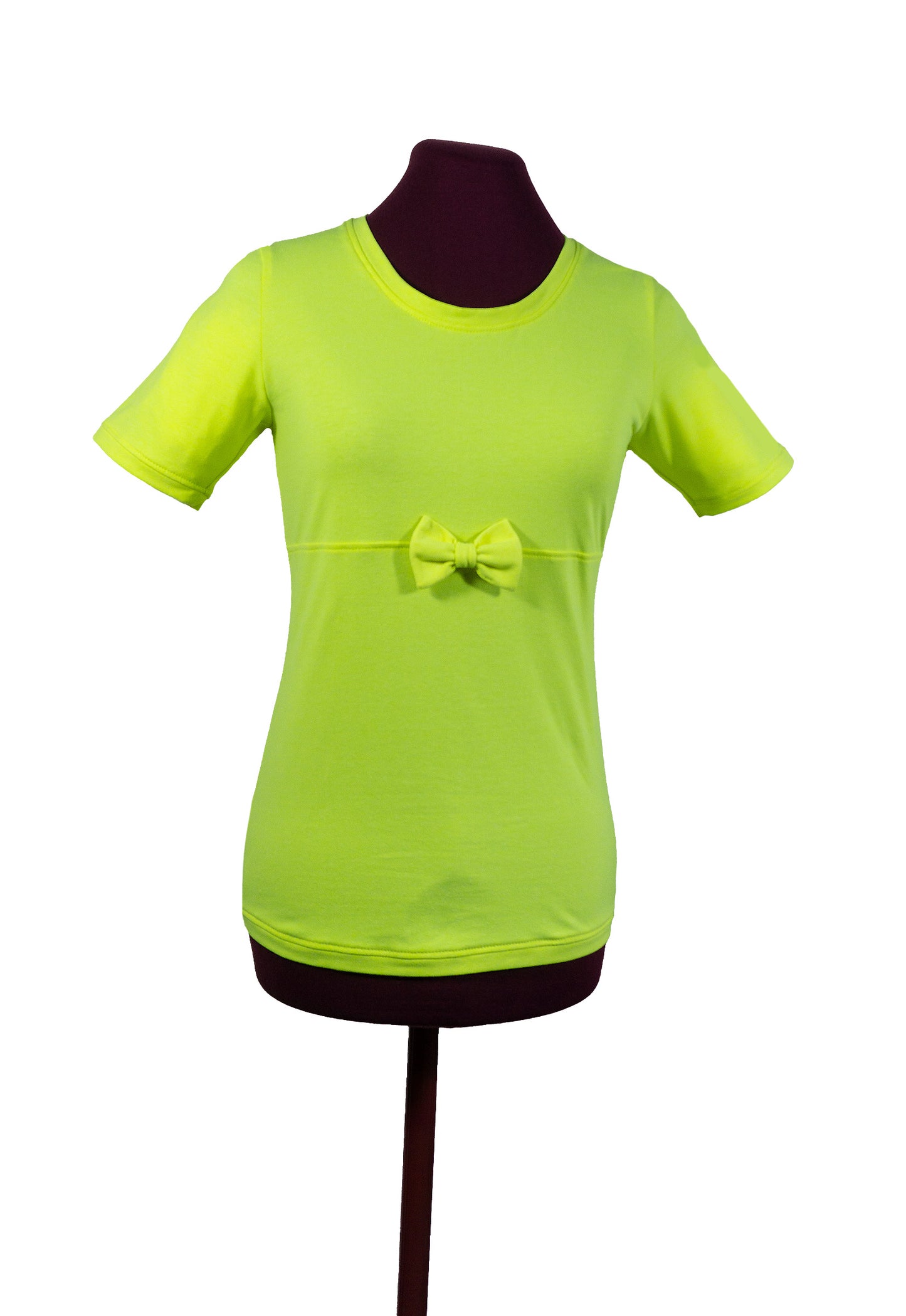 Plastron shirt ladies Tenshi jersey + cotton body olive black wine red sizes 34-46