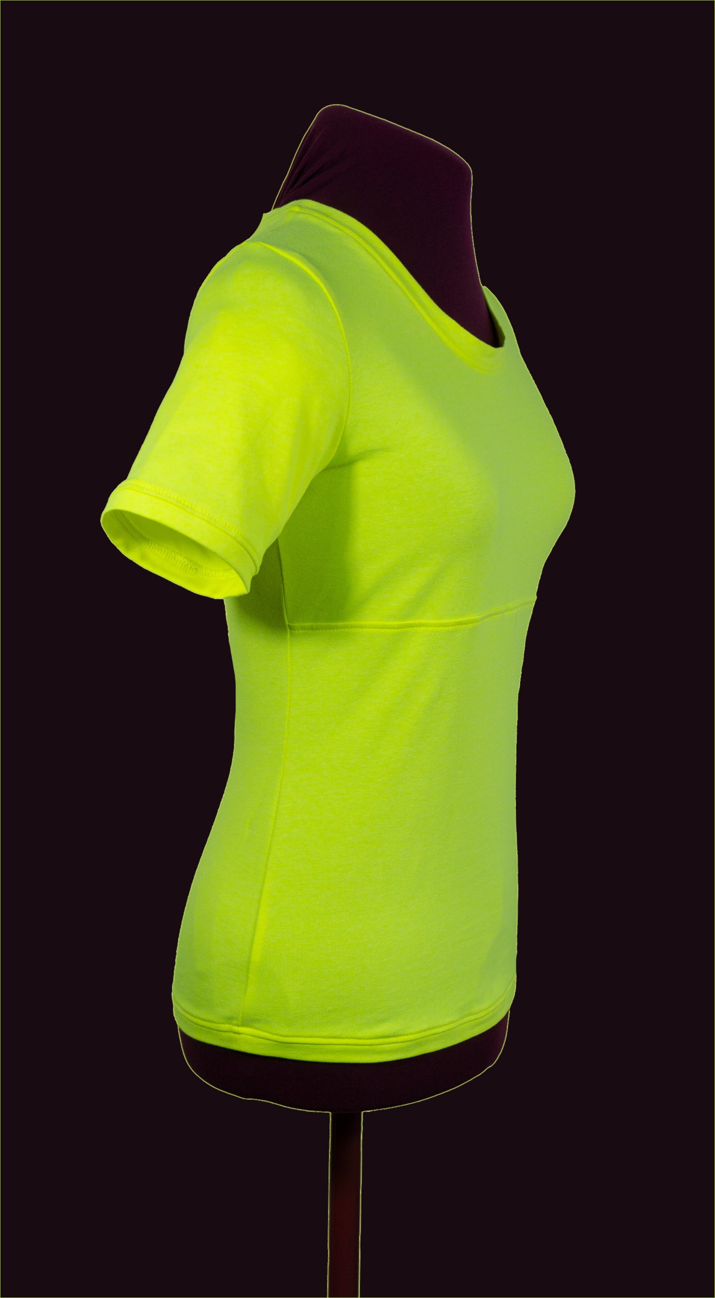 Plastron shirt ladies Tenshi jersey + cotton body olive black wine red sizes 34-46