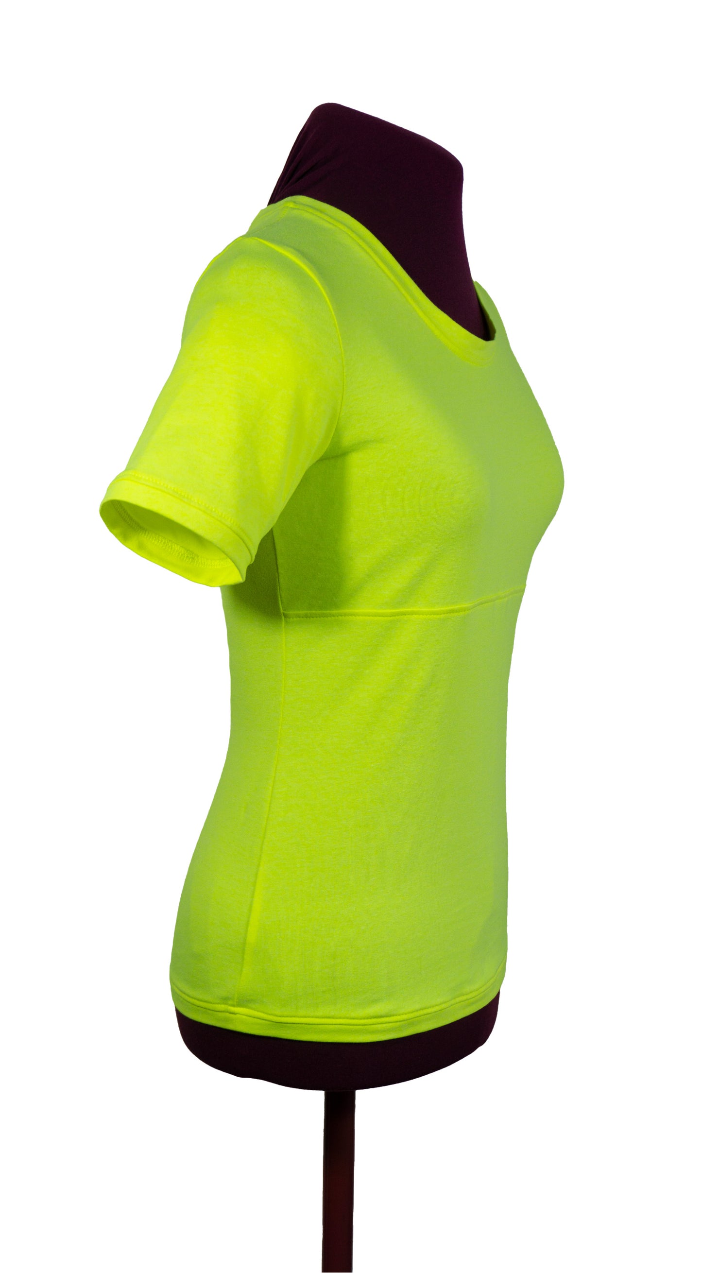 Plastron shirt ladies Tenshi jersey + cotton body olive black wine red sizes 34-46
