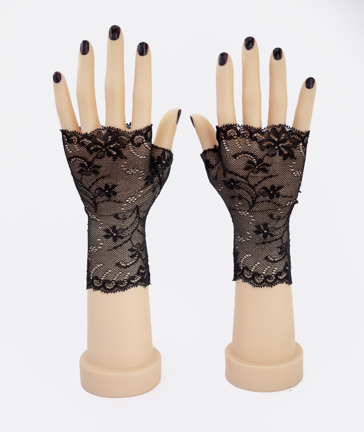 sexy lolita wrist warmers black/pink & bow