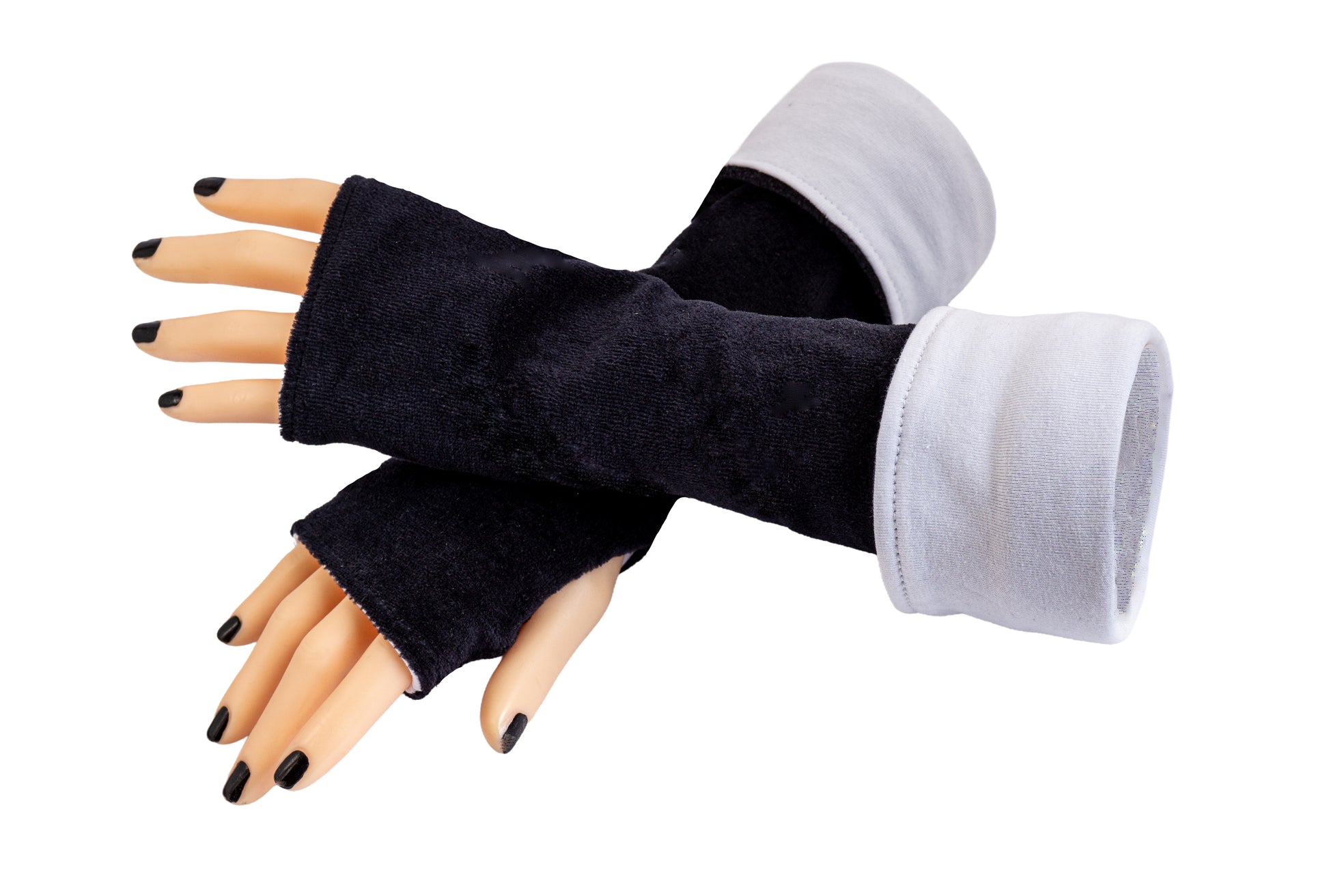 Stulpen für alle Gelegenheiten und jedes Alter, auch als Geschenk sehr beliebt, abgebildet in schwarz weiß, aber in vielen anderen Farben erhältlich