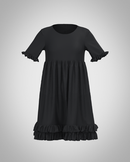 Plastron shirt ladies Tenshi jersey + cotton body olive black wine red sizes 34-46