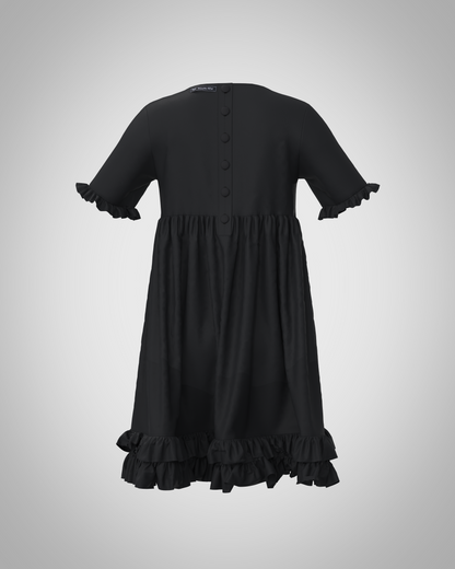 Plastron shirt ladies Tenshi jersey + cotton body olive black wine red sizes 34-46