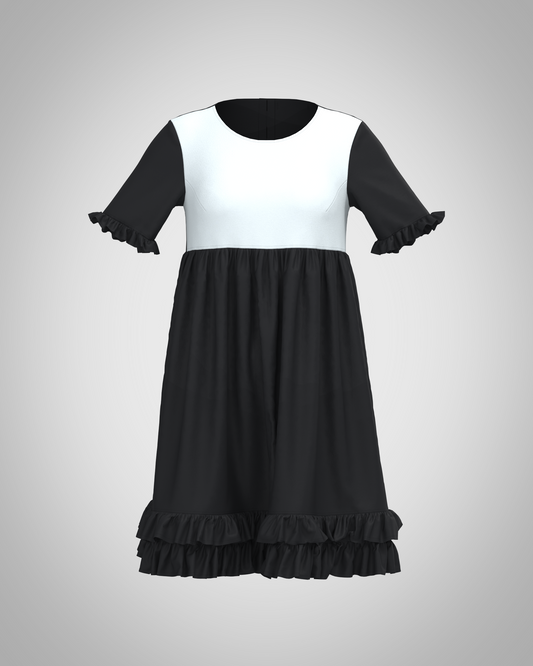 Plastron shirt ladies Tenshi jersey + cotton body olive black wine red sizes 34-46