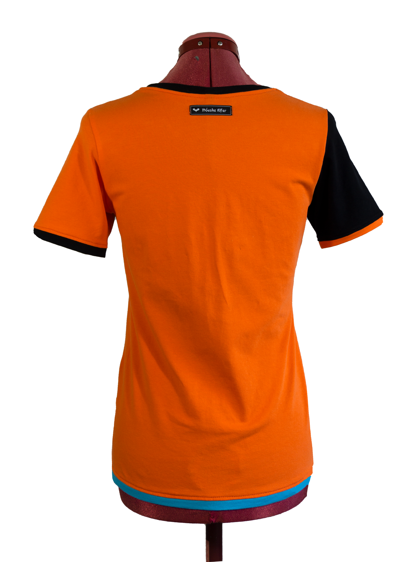 Jersey Shirt Nikita | orange türkis schwarz | Variation Farbkombi 1 | Größen 34-46