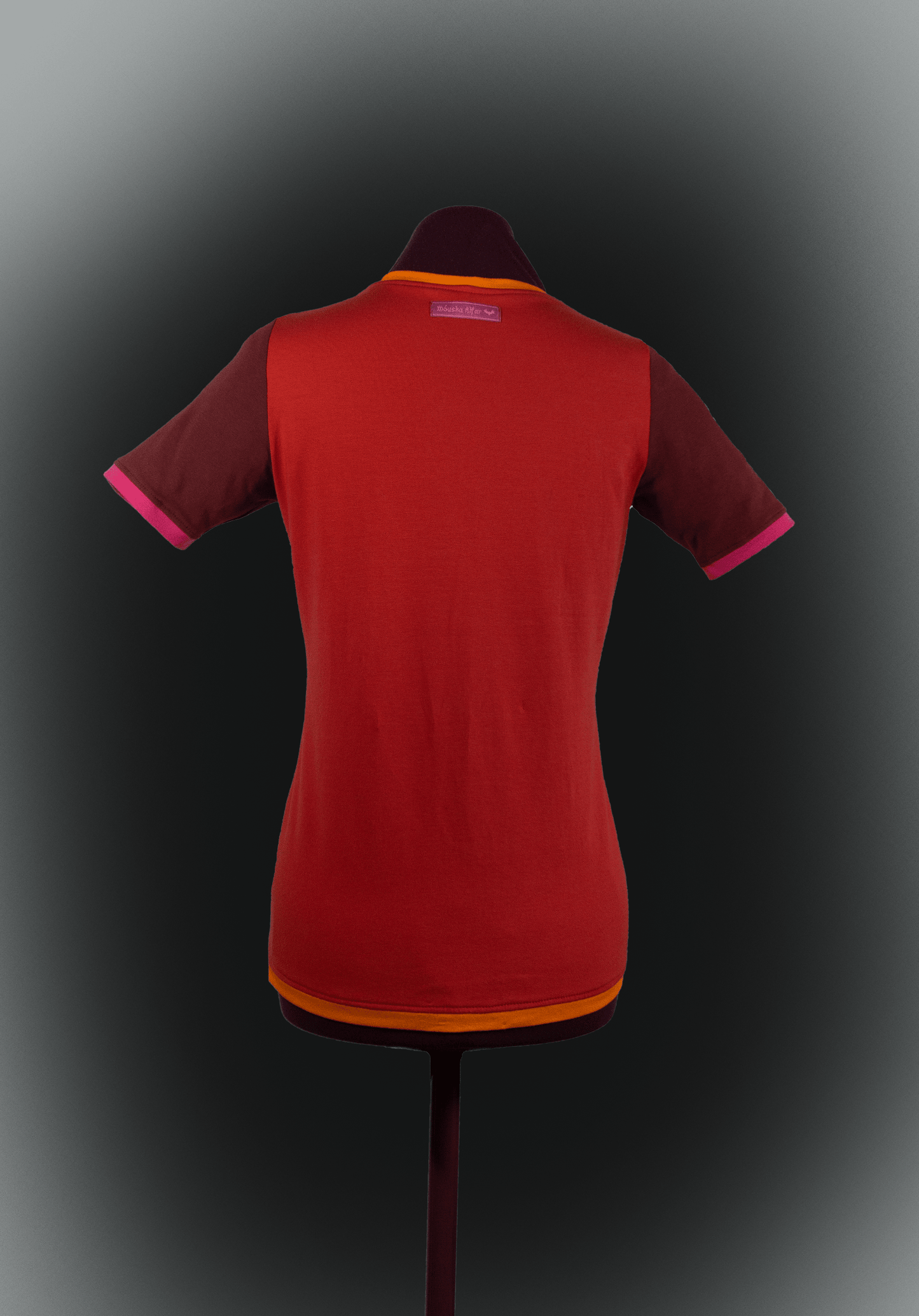 Plastron shirt ladies Tenshi jersey + cotton body olive black wine red sizes 34-46