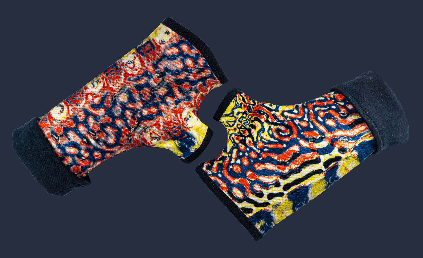 Pulswärmer aus weichem Jersey SUPER BEQUEM #MUSTHAVE bunt gemustert gefüttert