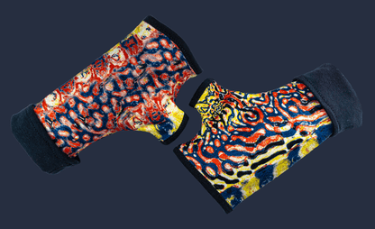Pulswärmer aus weichem Jersey SUPER BEQUEM #MUSTHAVE bunt gemustert gefüttert