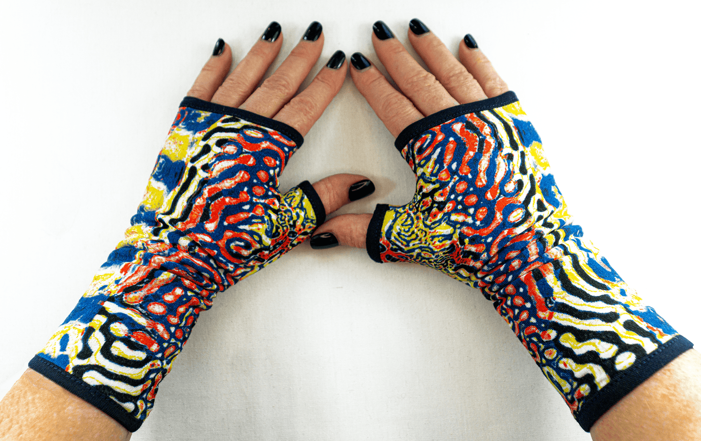 Pulswärmer aus weichem Jersey SUPER BEQUEM #MUSTHAVE bunt gemustert gefüttert