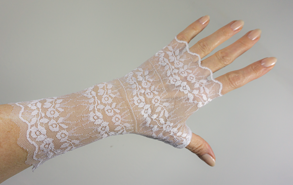 ganz leichte tender wedding lace Pulswärmer | Handschuhe fingerlos in weiss