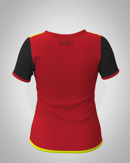 Plastron shirt ladies Tenshi jersey + cotton body olive black wine red sizes 34-46