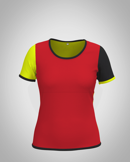 Plastron shirt ladies Tenshi jersey + cotton body olive black wine red sizes 34-46