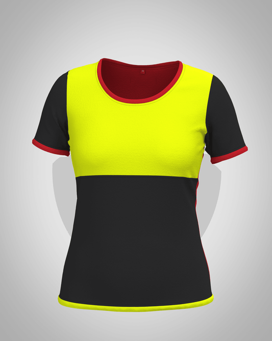 Plastron shirt ladies Tenshi jersey + cotton body olive black wine red sizes 34-46