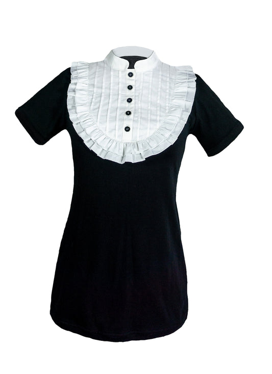 classic lolita shirt bluse viktorianisch, Farbkombinationen in schwarz weiß frei wählbar, Kurzarm, feminin, super bequeme Passform