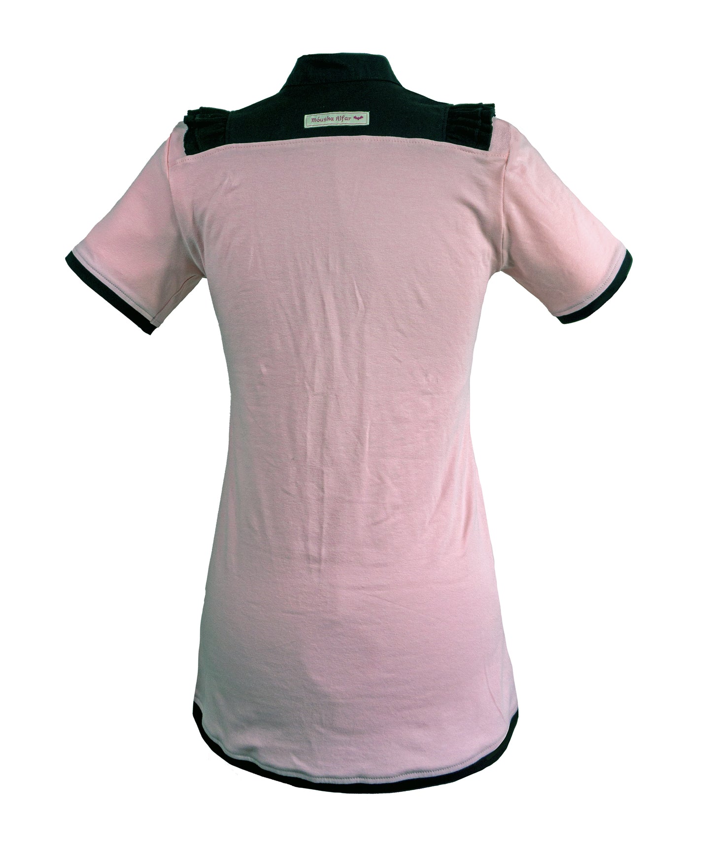 Plastron shirt ladies Tenshi jersey + cotton body olive black wine red sizes 34-46