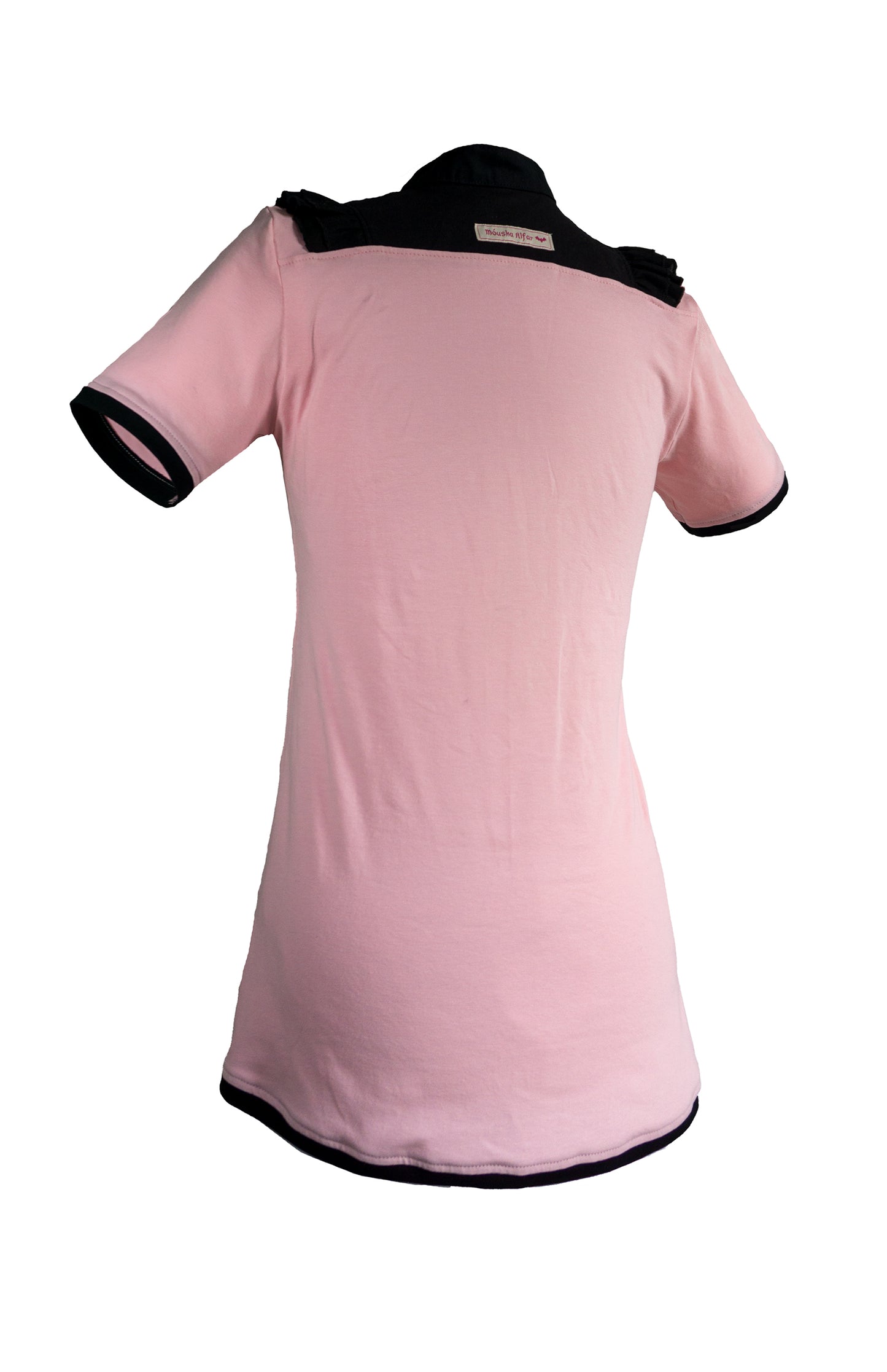 Plastron shirt ladies Tenshi jersey + cotton body olive black wine red sizes 34-46