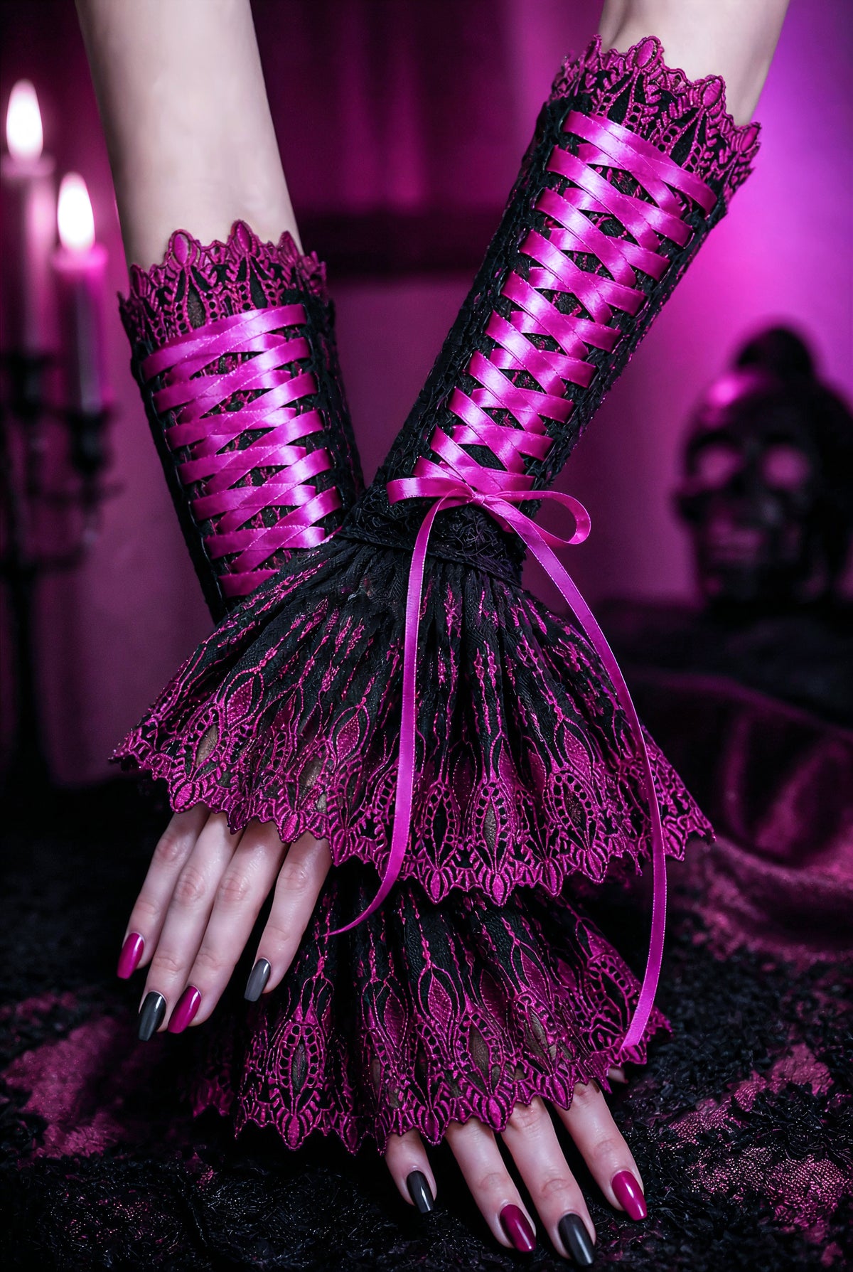 Damen Gothic Armstulpen