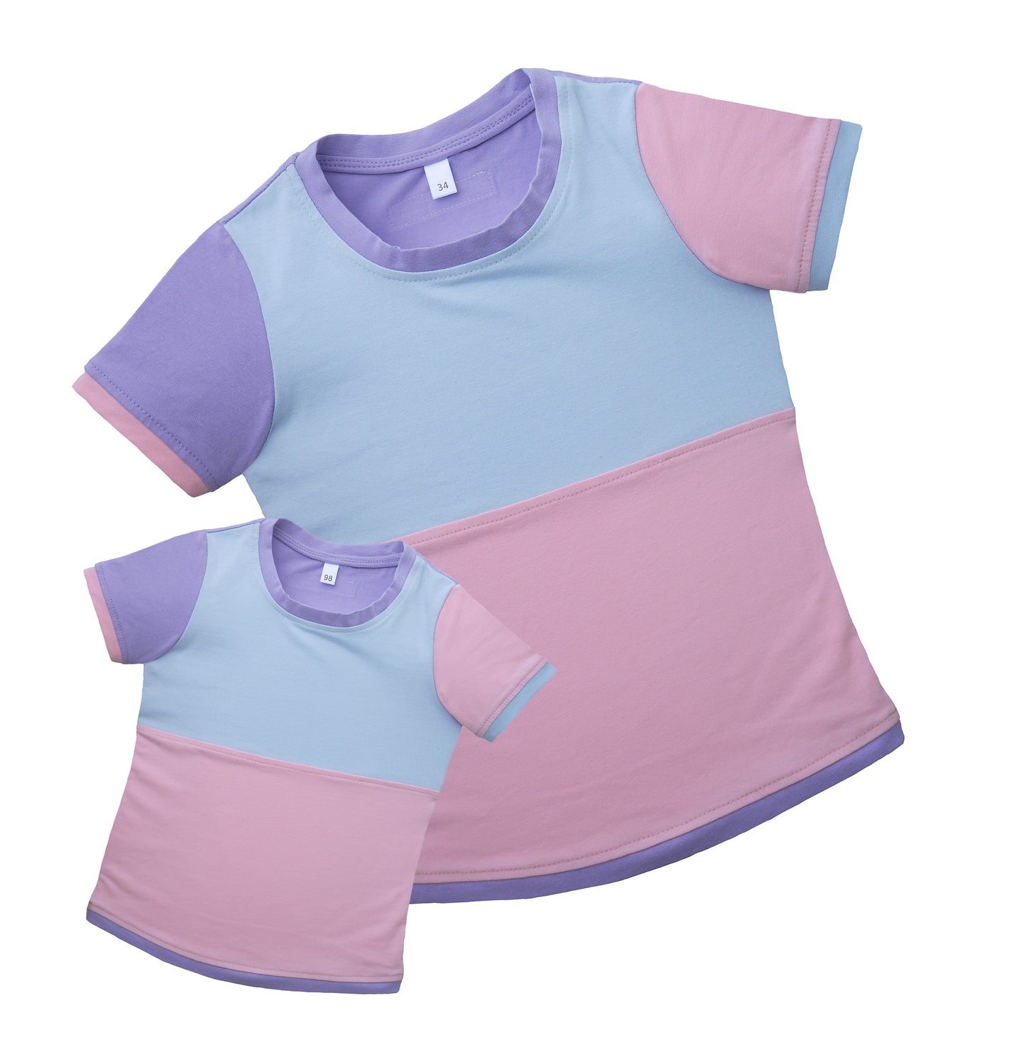 Mama Kind Set Damen und Kindergröße Vorderansicht - casual wear für Alltag, Schule, Kindergarten und Einkaufsbummel