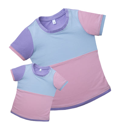 Mama Kind Set Damen und Kindergröße Vorderansicht - casual wear für Alltag, Schule, Kindergarten und Einkaufsbummel