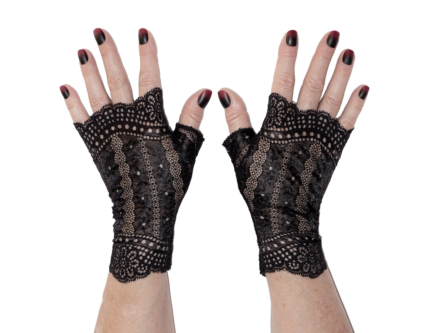 ein Paar Handschuhe fingerlose als hübsches Accessoire für die unterschiedlichsten styles: von gothic, rockabella über boho bis hin zu vintage. Auch formelle Anlässe oder als Geschenk. Jede Frau freut sich über ein solches kleines feines Schmuckstück.