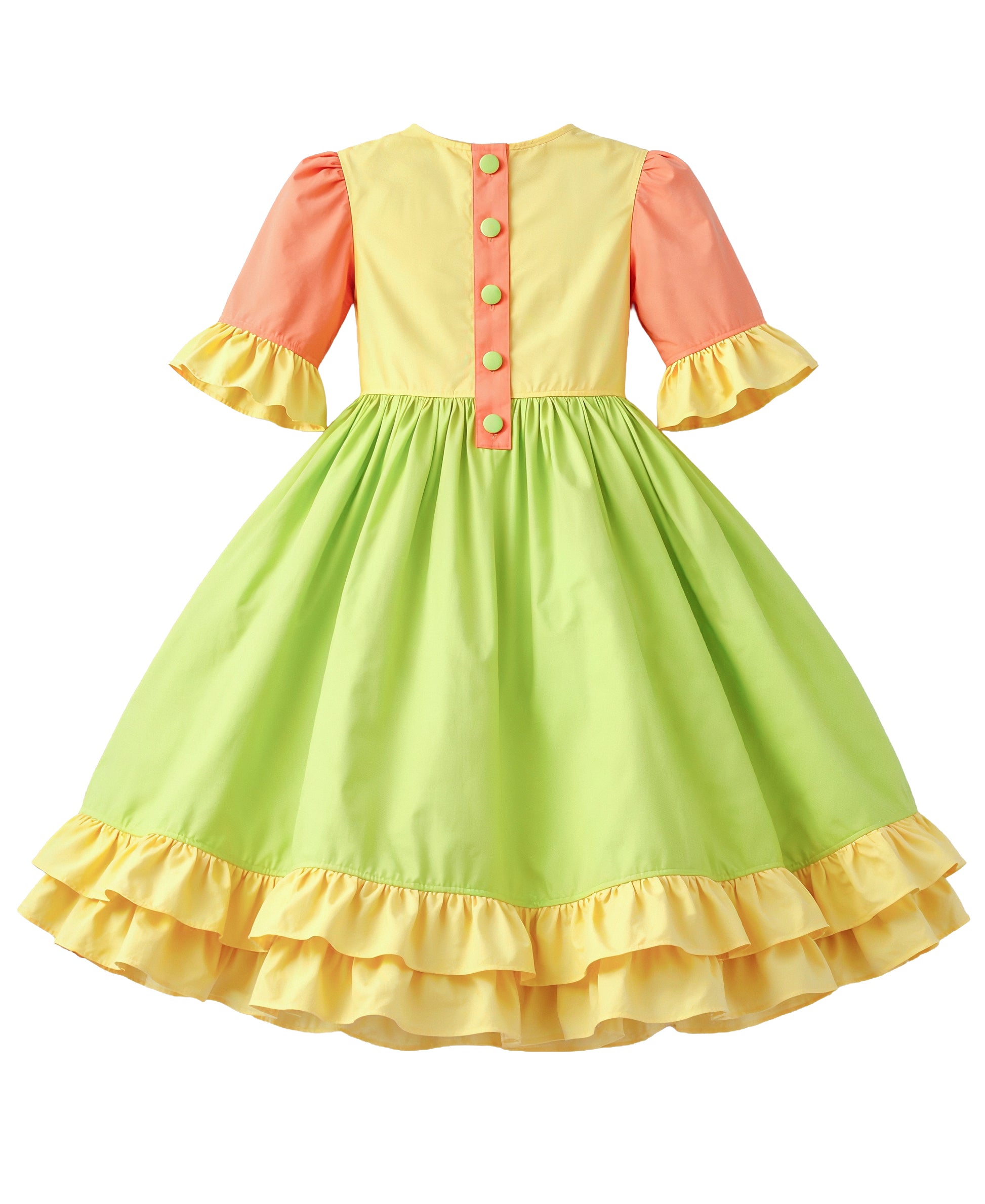 Rückansicht kawaii cosplay Kleid Akari mit Rüschen, sehr pompös und auffällig