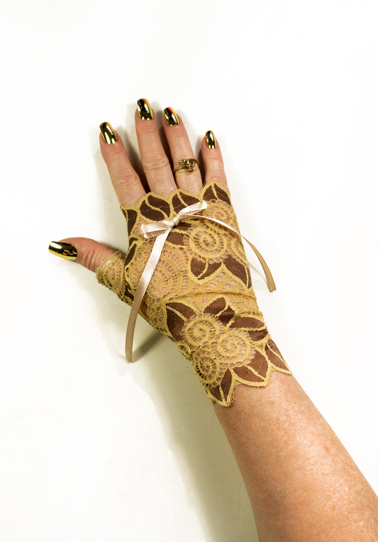 sexy lolita wrist warmers black/pink &amp; bow