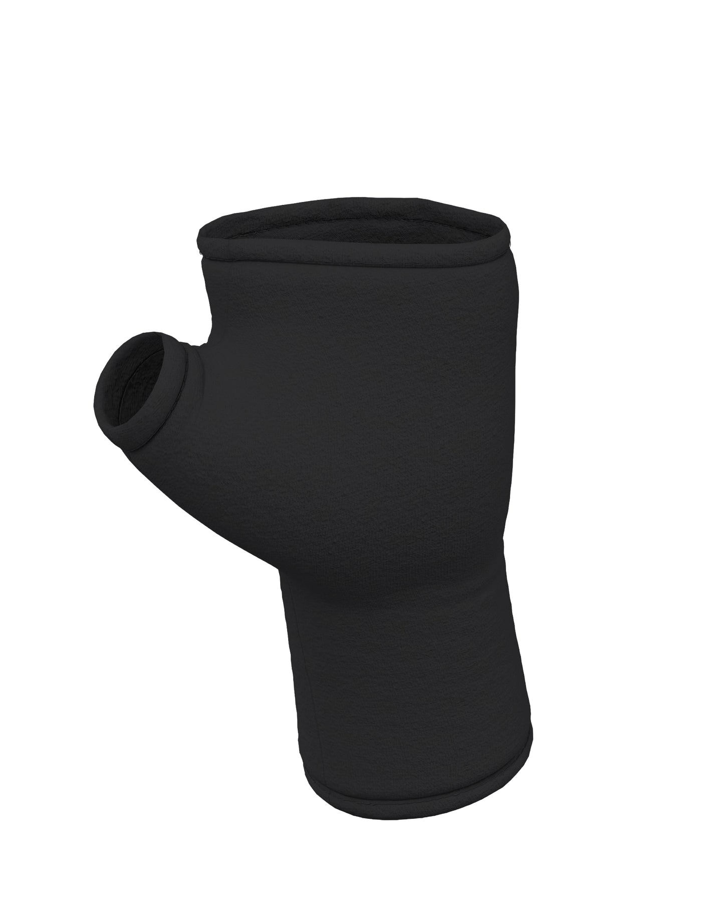 fingerlose Handschuhe aus Baumwolle, Jersey gefüttert, mit fake-Paspel. Verschiedene Größen. Futter ist aus 24 Farben wählbar. Abgebildet in schwarz mit schwarzem Futter. gothic outdoor