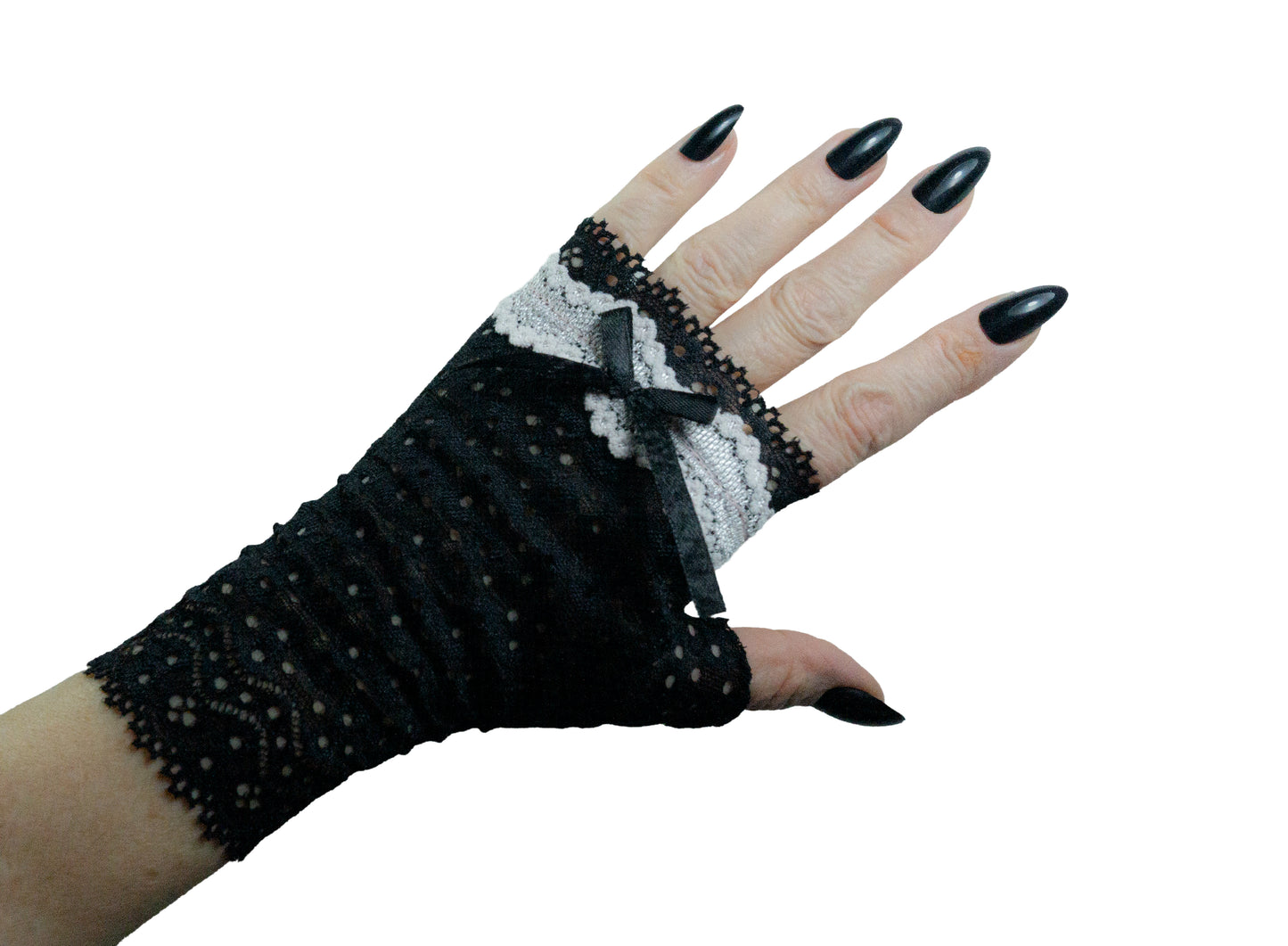 Gothic Handschuhe fingerlos für Tea Party und festliche Anlässe