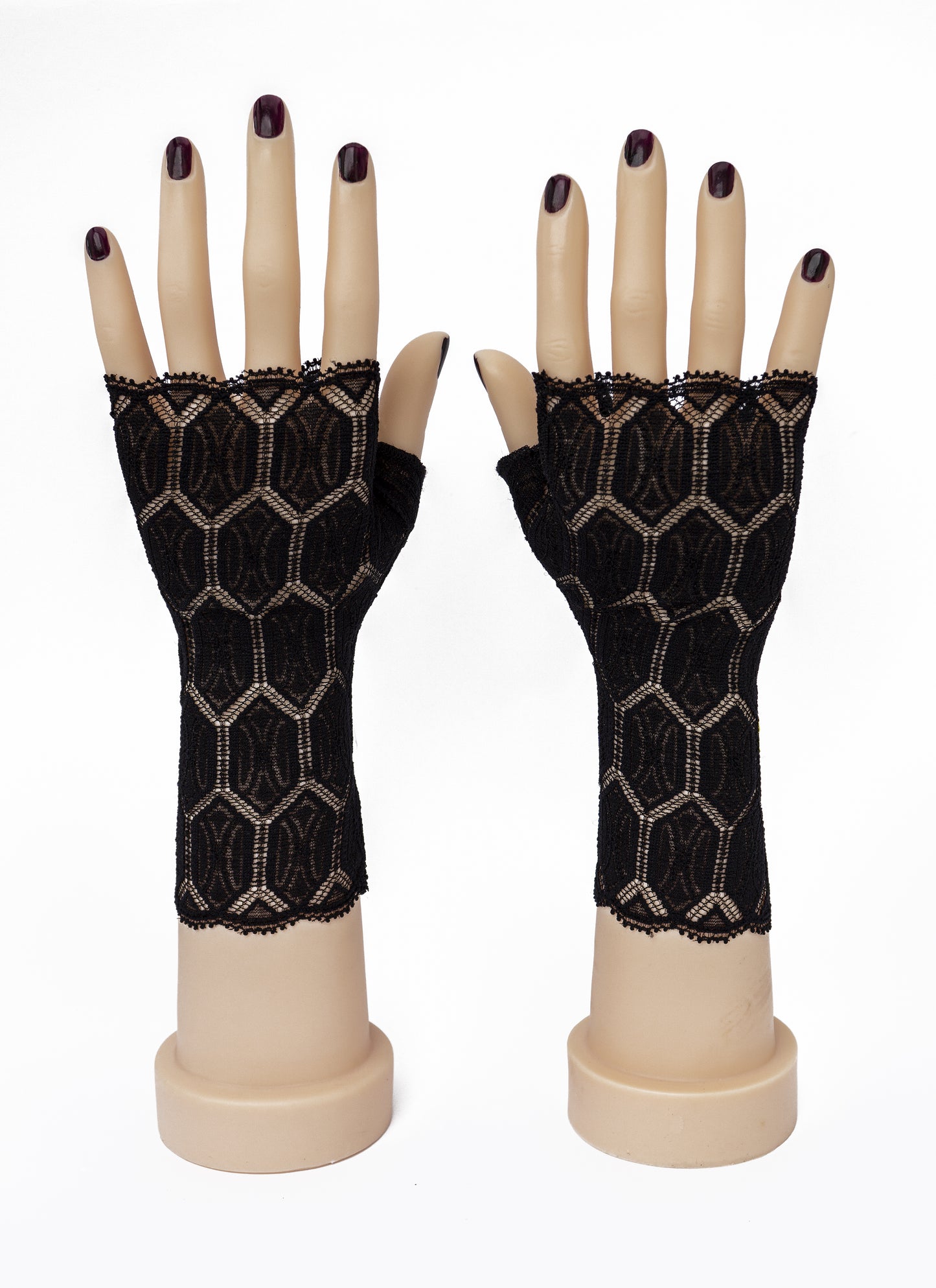 sexy lolita wrist warmers black/pink &amp; bow