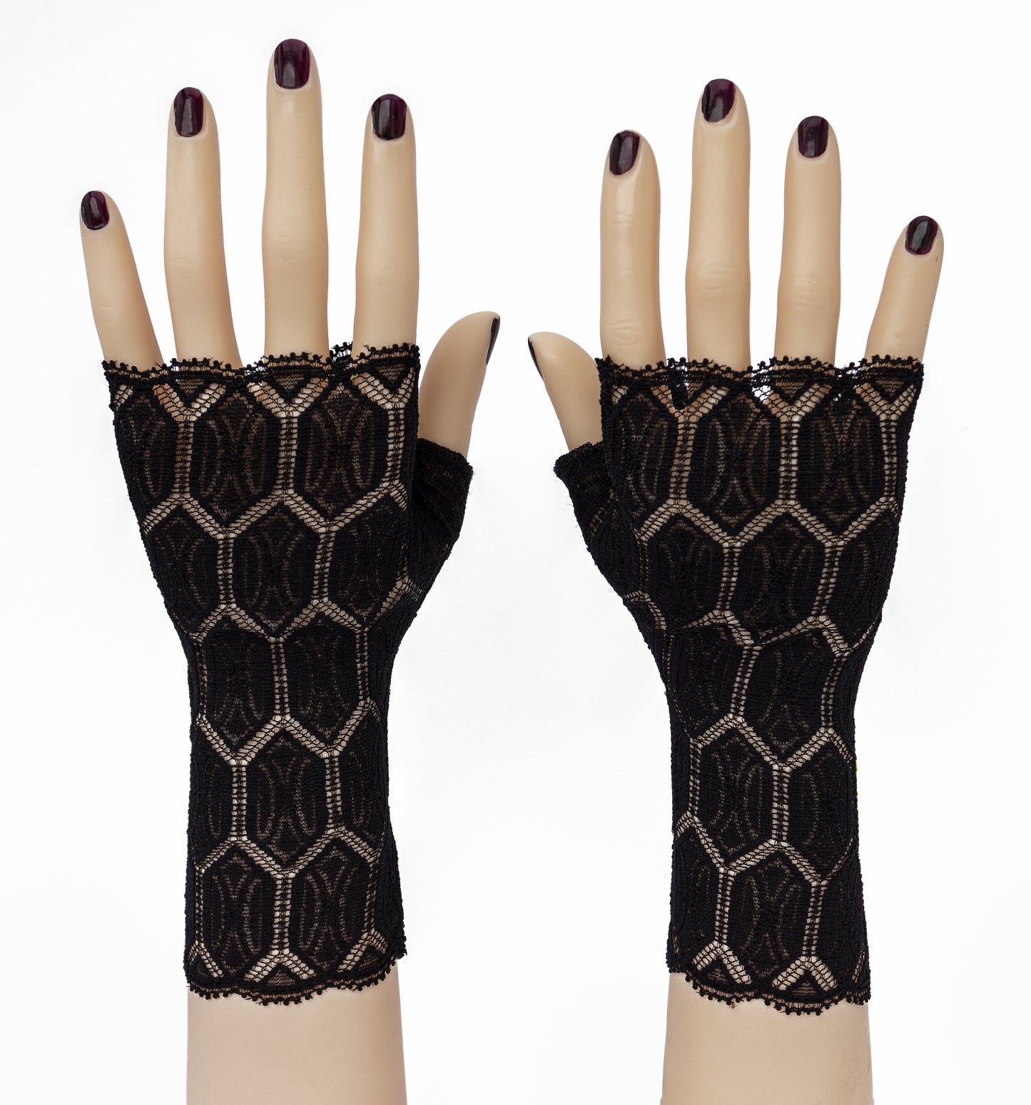 sexy lolita wrist warmers black/pink &amp; bow