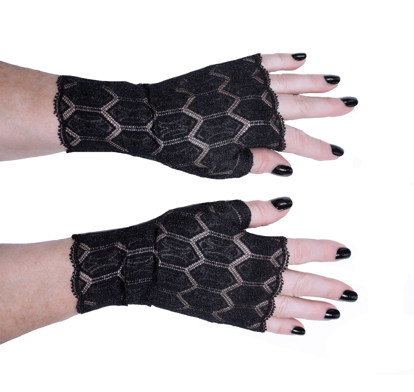 sexy lolita wrist warmers black/pink &amp; bow