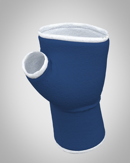 Abbildung einzelner Handschuh königs blau mit Futter in weiss