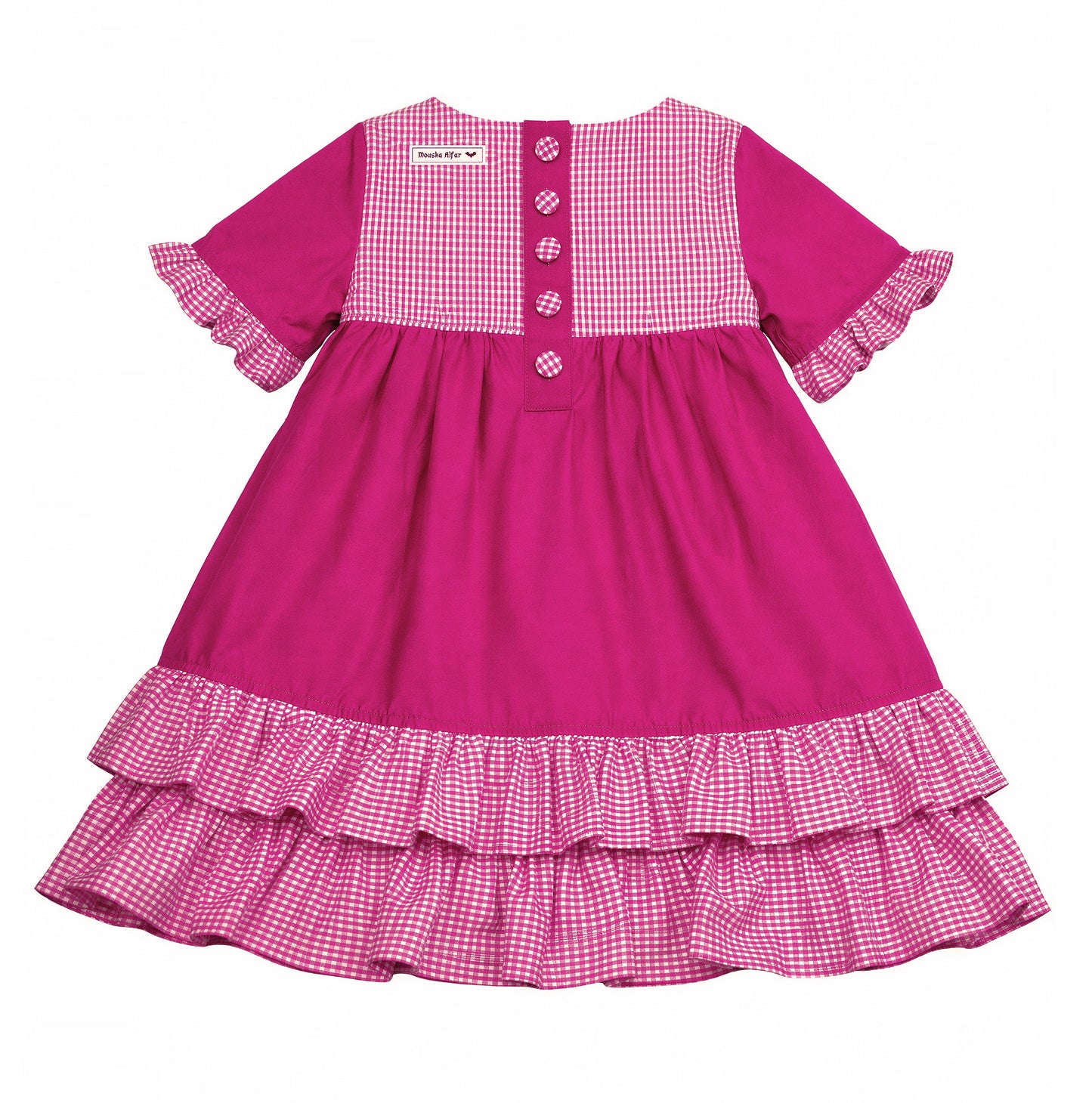 Kinder sweet lolita kawaii Kleid Akari | pink weiß vichy karo | aus Baumwolle | hochwertige Handarbeit, Unikat (Kopie)