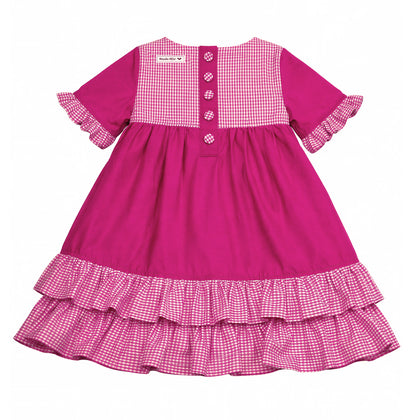Kinder sweet lolita kawaii Kleid Akari | pink weiß vichy karo | aus Baumwolle | hochwertige Handarbeit, Unikat (Kopie)