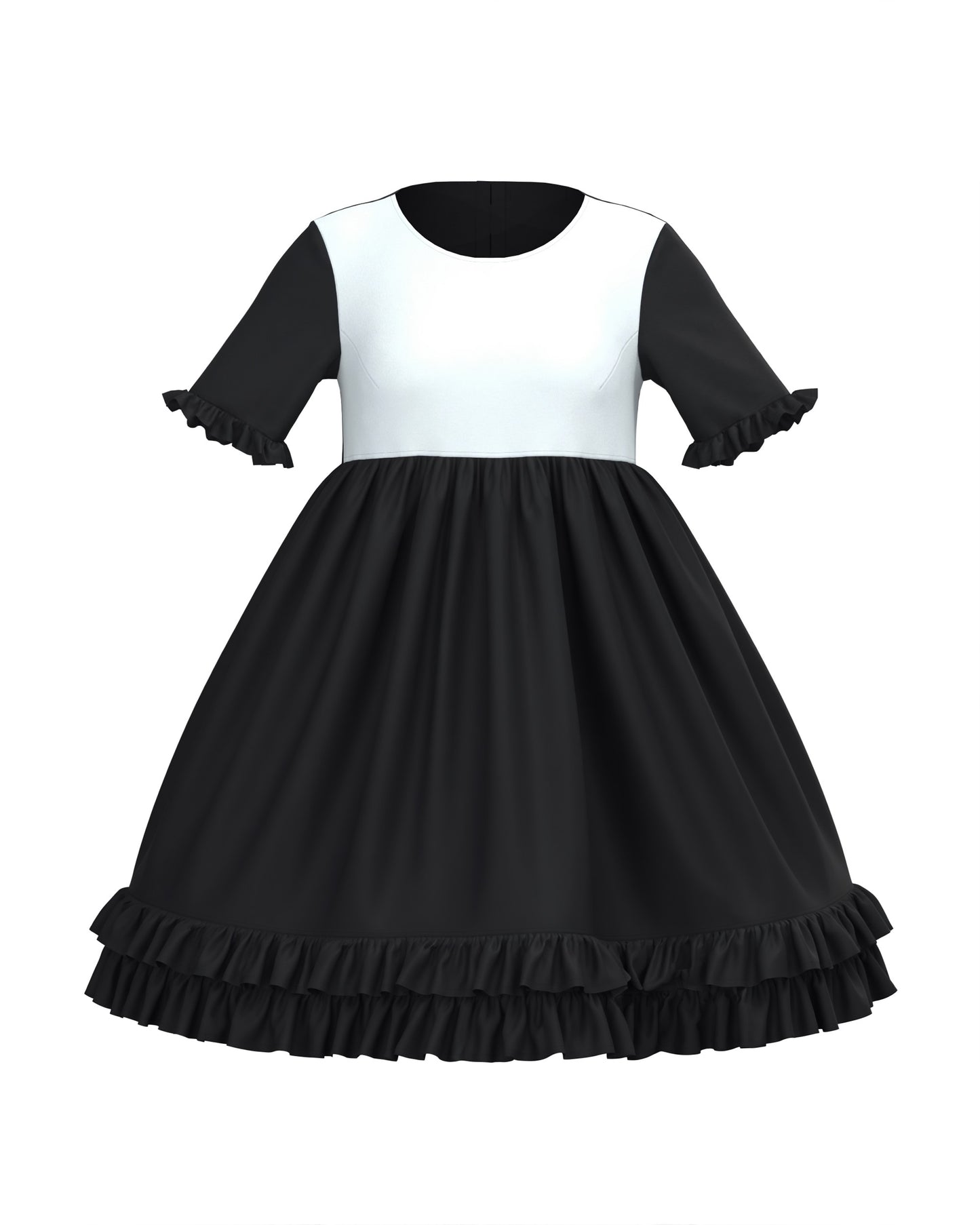 Damen Kleid Akari schwarz weiß