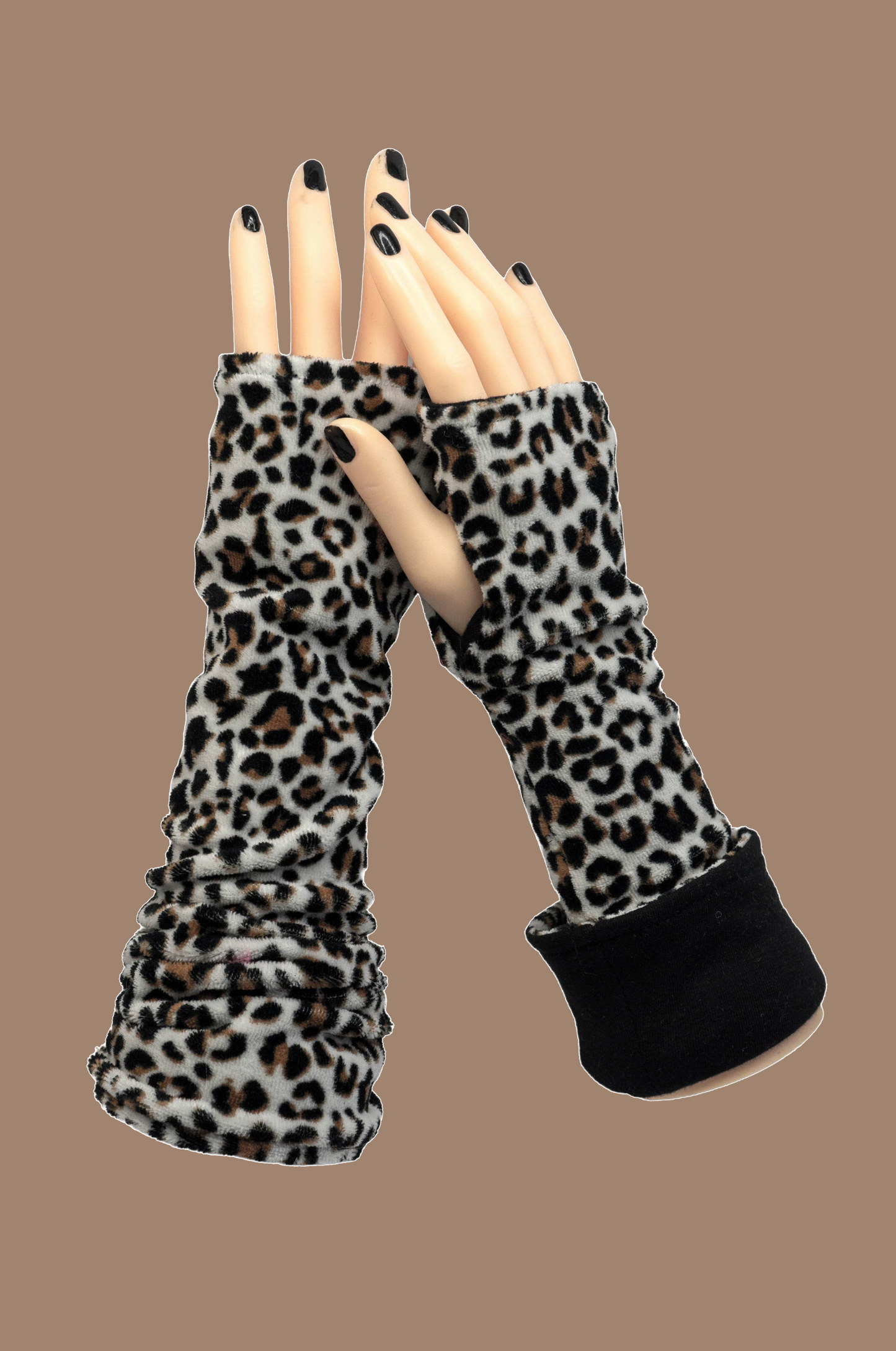 Soft jersey wrist warmers, SUPER COMFORTABLE #MUSTHAVE, brightly patterned, lined, lining color selectable, with bow