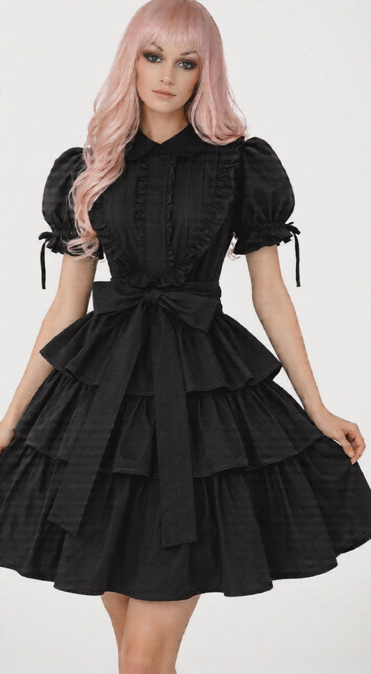 viktorianisches kuro lolita Kleid Misaya aus Baumwolle | gothic aristocrat Romantik | düsterer Look
