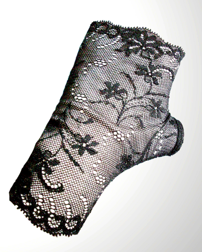 sexy lolita wrist warmers black/pink &amp; bow